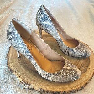 Corso Como Python Snake Black Beige Pumps EUC 9
